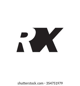 RX negative space letter logo
