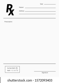 Rx Pad Template Medical Regular Prescription Stock Illustration ...