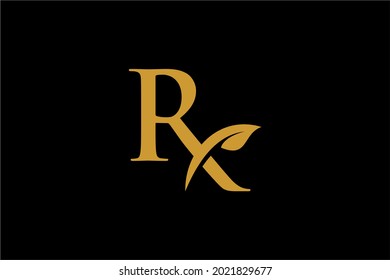 Rx pharmacy icon design. Health logo design.
