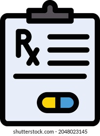 RX report  vector line colour icon