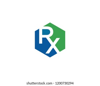 RX Symbol in hexagon shape.