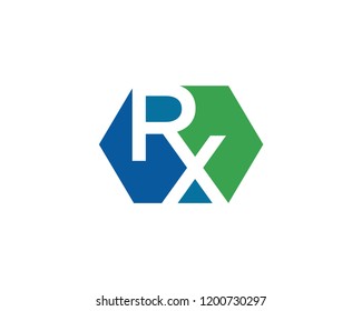 RX Symbol in hexagon shape.