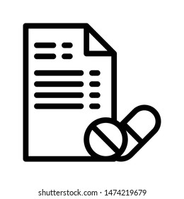 RX thin line vector icon