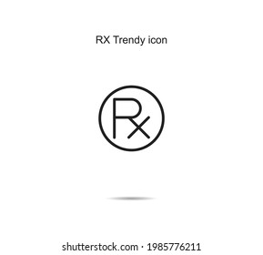 Icono de RX Trendy gráfico de ilustración vectorial en segundo plano
