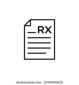 RX vector icon outlined style.