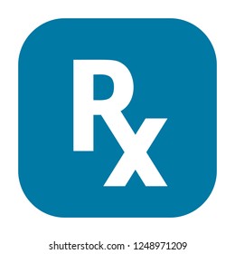 Rx vector sign on white background