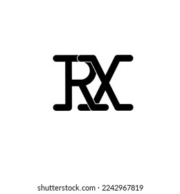 rx xr r x initial letter logo isolated on white background
