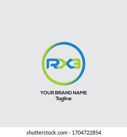 RXB vector logo design, RX3 Creative logo design