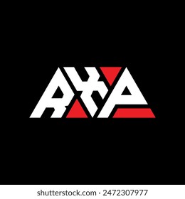 Diseño de logotipo de letra de triángulo RXP con forma de triángulo. Monograma de diseño de logotipo de triángulo RXP. Plantilla de logotipo de Vector de triángulo RXP con color rojo. RXP logo triangular Diseño simple, elegante y lujoso.