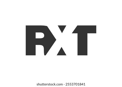 RXT logo design. Initial letter R X T bold font style for tech startups, consulting, corporate branding. Creative company name, headlines typography identity, trendy logotype. Vector illustration.