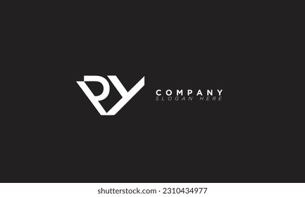 Letras alfabetas RY Iniciales Logotipo Monograma YR, R e Y