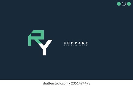 RY Alphabet letters Initials Monogram logo YR, R and Y