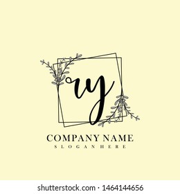 RY Initial beauty floral logo template