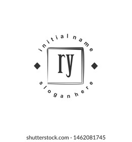 RY Initial beauty monogram logo vector