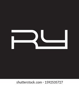 RY initial letter logo template vector icon design