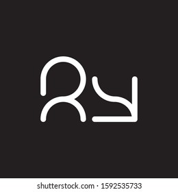 RY initial letter logo template vector icon design