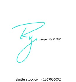 ry initial letter logo vector template sign symbol icon