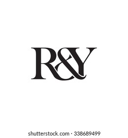 R&Y Initial logo. Ampersand monogram logo