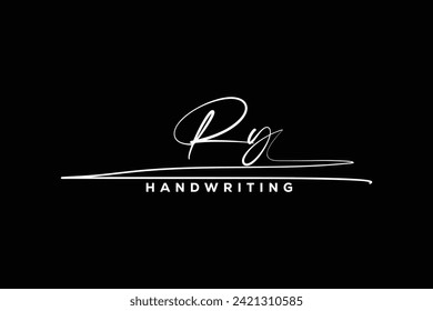 RY  initials Handwriting signature logo. RY Hand drawn Calligraphy lettering Vector. R Y letter real estate, beauty, photography letter logo design.