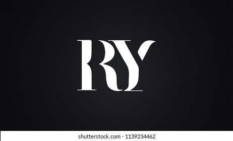 RY Letter Logo Design Template Vector