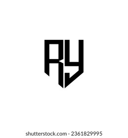 Diseño del logotipo de letras RY con fondo blanco en ilustrador. Logo vector, diseños de caligrafía para logotipo, afiche, invitación, etc.