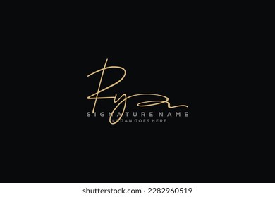 RY Letter Signature Logo Template elegant design logo Sign Symbol template vector icon