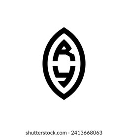 RY line geometric monogram with high quality professional design that will print well