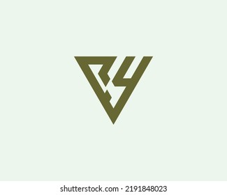 RY logo design vector template