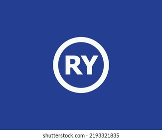 RY logo design vector template