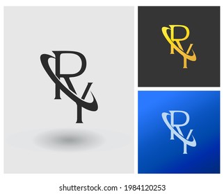 Logo RY vector monograma letra inicial alfabeto capital moderna empresa limpia plantilla de logotipo