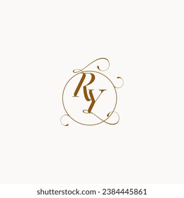 RY uniquely wedding logo symbol of your marriage and you can use it on your wedding stationary