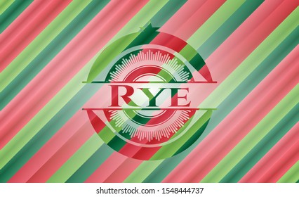 Rye christmas emblem background. Vector Illustration. Detailed.