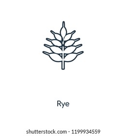 Rye concept line icon. Linear Rye concept outline symbol design. This simple element illustration can be used for web and mobile UI/UX.