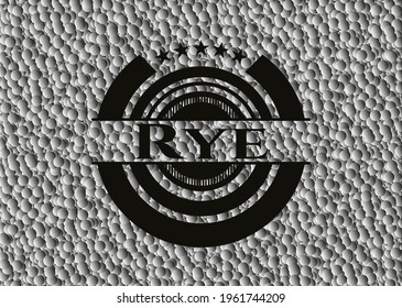 Rye dark icon or emblem with grey bubbles background. Vector Illustration. Detailed. 