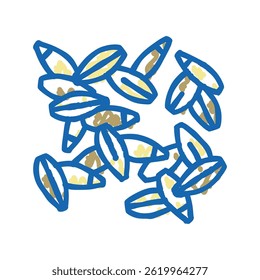 rye grain food doodle icon sketch vector. rye grain food sign. isolated symbol illustration