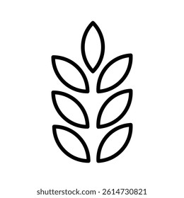 Rye icon black and white vector sign