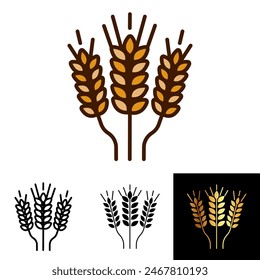 The Rye icon is ideal for representing a nutritious grain used in baking, cooking, and various culinary applications.