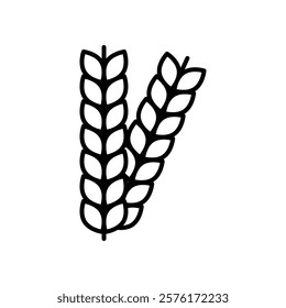 Rye icon vector outline logo sign