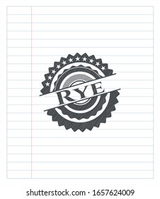 Rye pencil effect. Vector Illustration. Detailed.