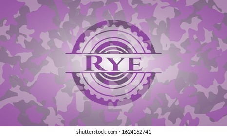 Rye pink on camouflage texture. Vector Illustration. Detailed.