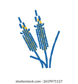 rye plant food doodle icon sketch vector. rye plant food sign. isolated symbol illustration