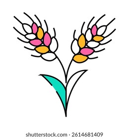 rye plant food line icon vector. rye plant food sign. isolated symbol illustration