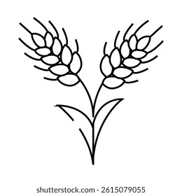 rye plant food line icon vector. rye plant food sign. isolated contour symbol black illustration
