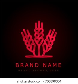 Rye red chromium metallic logo