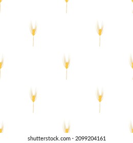 Rye stalk pattern seamless background texture repeat wallpaper geometric vector
