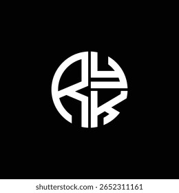 
RYK logo RYK icon RYK monogram RYK letter minimalist Circle flat Unique modern abstract logo design.