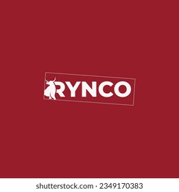 Rynco Modern Typo Logo Design