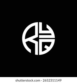 RYQ logo RYQ icon RYQ monogram RYQ letter minimalist Circle flat Unique modern abstract logo design.