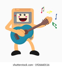 ilustración vectorial de dibujos animados de juegos de rythm