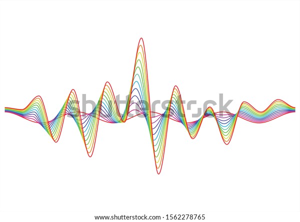 Rythm Music Wave Rainbow Multi Color Stock Image Download Now